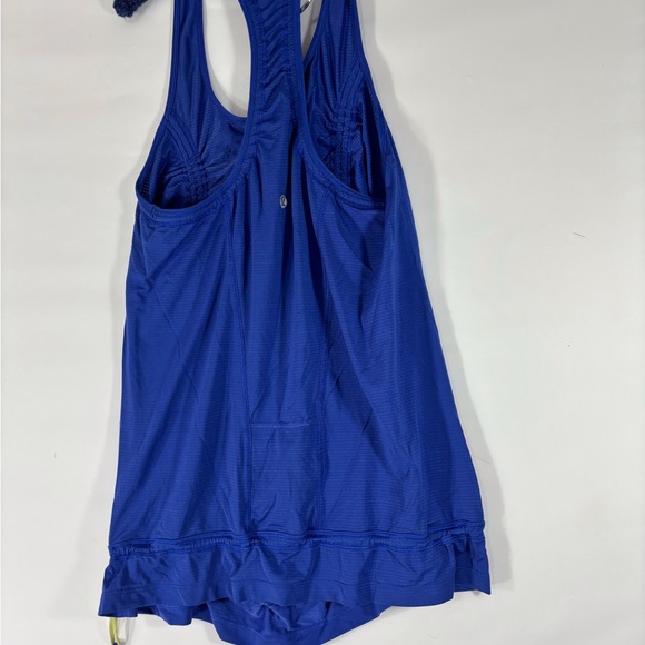 Lululemon Ruched Blue Racerback Tank - Picture 2 of 6